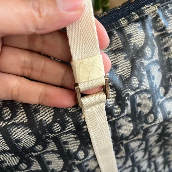 CHRISTIAN DIOR BLUE NYLON TROTTER BAG - Picture 7 of 16